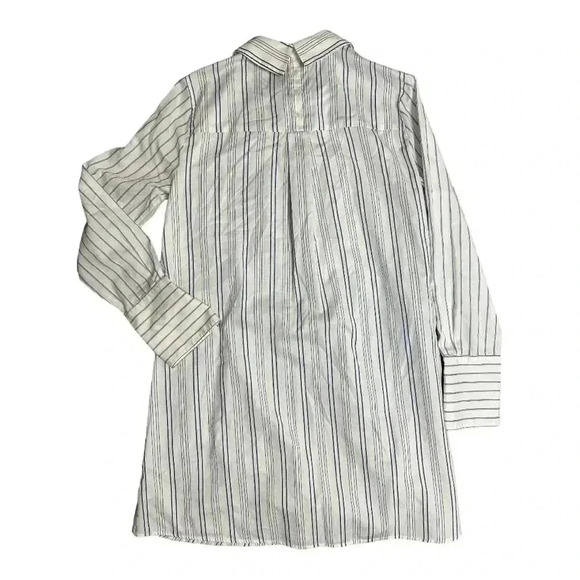 BCBGMAXAZRIA Blue and White Striped Shirt Dress Size Small - Picture 2 of 7